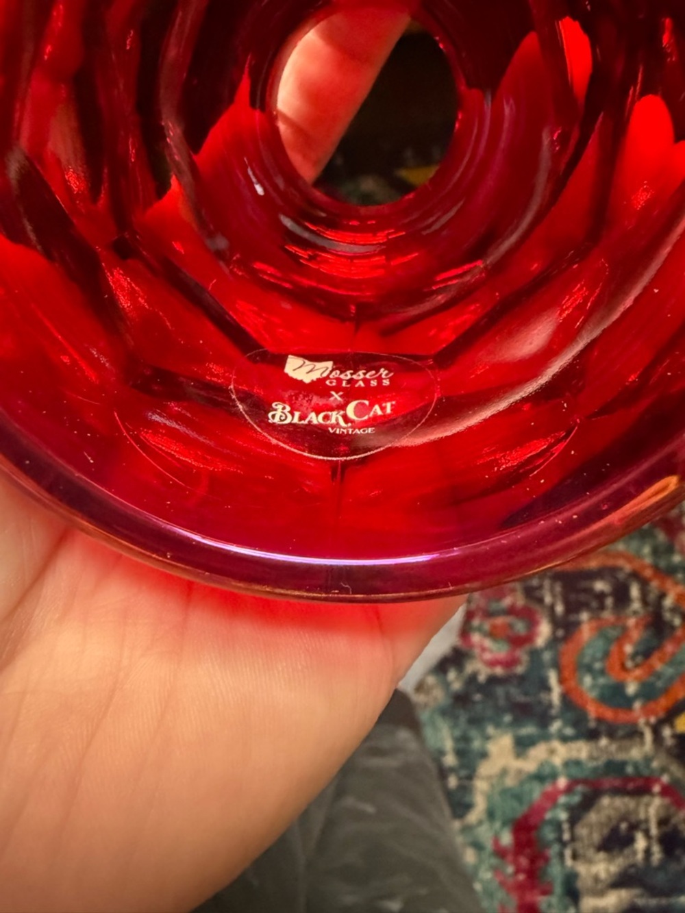 Black Cat Vintage x Mosser collaboration. Red carnival Georgia fairy lamp - Picture 7 of 13